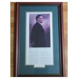 Framed Vince Lombardi "What It Takes To Be Number One"