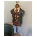 Vintage Decorative Male Bust/Torso Display Blackheat Golf Club