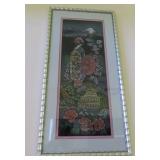 Pair Vintage Mt. Fuji Geisha Girl Paintings