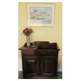 Vintage Wood Dry Sink Cabinet