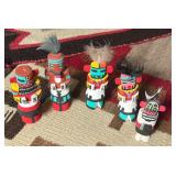 5 Small Kachinas + Post Card