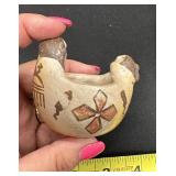 Hopi Figural Canoe Pot 3 1/2"
