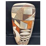 * * * SOLD * * *                    Paqua Naja           Frog Woman Cylindrical Vase 17" Tall