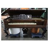 A40 #2 Hallet Davis 80” 1865 Square Grand Piano *keys chipped8rough spots* #17890 Condition of 8