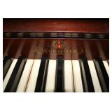 C65 #9 Wurlitzer 38” 1920 Mahogany Spinet Piano *finish rough* keys rough*#41447 Condition of 6/7