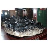 Black Quartz Crystal Cluster 50lb.