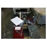 Lion in Frost Lucite & Glass Coffee Table Signed