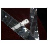 Lion in Frost Lucite & Glass Coffee Table Signed