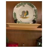 Home decor rooster plate