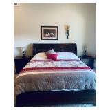 King sized bed. $375, mattresses and linens included
