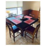 Pub Style Dining Room Table Set, Table + 4 chairs. $375