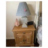 Nightstands $75 each 28" length, 17" wide, 30" tall. Lamps $35 each.