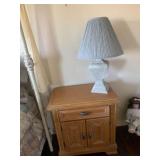 Nightstands $75 each 28" length, 17" wide, 30" tall. Lamps $35 each.