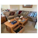 Corner Sofa: 94" long (left), 103" long (right), 37" wide, 33" tall.