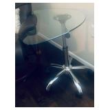 Rolling Glass Table is $45: 25".  