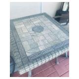 Terracotta Patio Table Set- 2 swivel chairs are $175: 30" long, 26" wide, 29" tall.