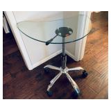 Rolling Glass Table is $45: 25".  