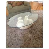 Bear Claw Foot Cocktail Table with glass top