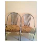 PAIR METAL CHAIRS