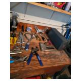 Workshop tools, Corner Clamp, Vise-Grip, Channel Locks, Battery Backup