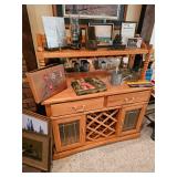 Wood Liquor Cabinet, Oak Cabinet 