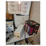 HP Laser Printer, APC Battery Backup, Computer Speakers