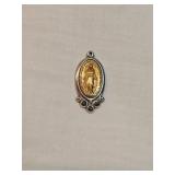 Sterling Silver And 10k Gold Religious Medal