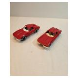 Pair Of Tonka Toys Red Plastic Corvettes