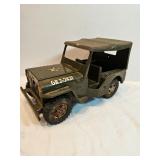 Tonka Metal Toy Truck Army Jeep With Top