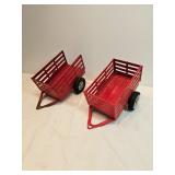 Tonka Metal Toy Trucks Pair Of Hay Wagons
