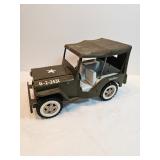Tonka Metal Toy Truck Army Jeep With Top