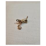 14k Gold Cat Charm