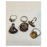 Sterling Rings Lot 