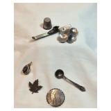 Sterling Brooches And Pendant 