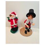Pair Of Annalee Christmas Dolls 1999