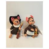 Pair Of Annalee Pilgrim Mice