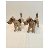 Pair Of Smaller Size Fox Terrier Cast Iron Dogs