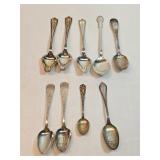 Assorted Sterling Silver Spoons With Monograms