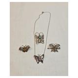 Silver Butterflies Jewelry