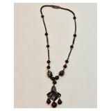 Antique Sterling Poinsettia Necklace 