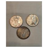 Three 1986 Liberty Silver Dollars
