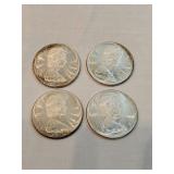 4 Canadian Silver Goose 100 Year Commemorative Silver Dollars 