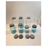 Old Canning Jars Lot