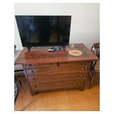 TV, Wooden Dresser