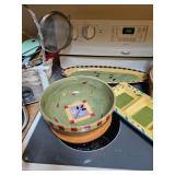 Stoneware bowl, serving plate