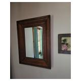 Framed hanging mirror