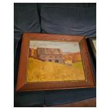 Framed Hanging Barn Scene