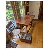 Wooden Table, Chairs, Wooden Box