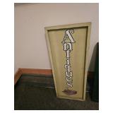 Wooden Antiques Sign