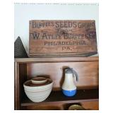 Stoneware Bowls, Seeds from W. Atlee Burpee & Co. box
